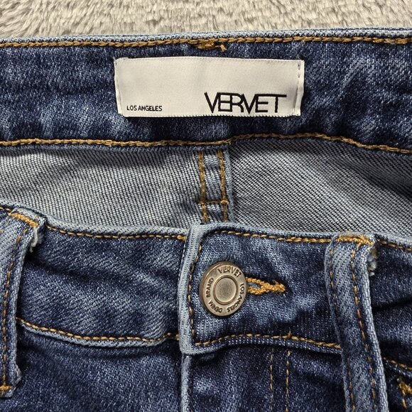 Vervet Jeans Womens 26 Skinny High Rise Stretch Denim Distressed VT1007 Flaw - Picture 4 of 10